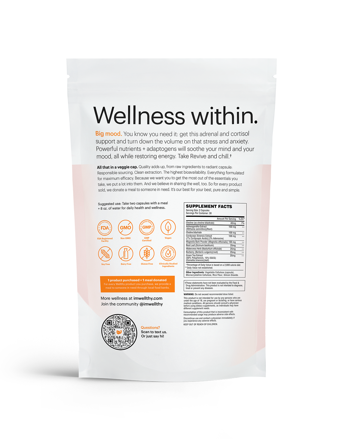 REVIVE: cortisol support Supplements Wellthy Nutraceuticals 